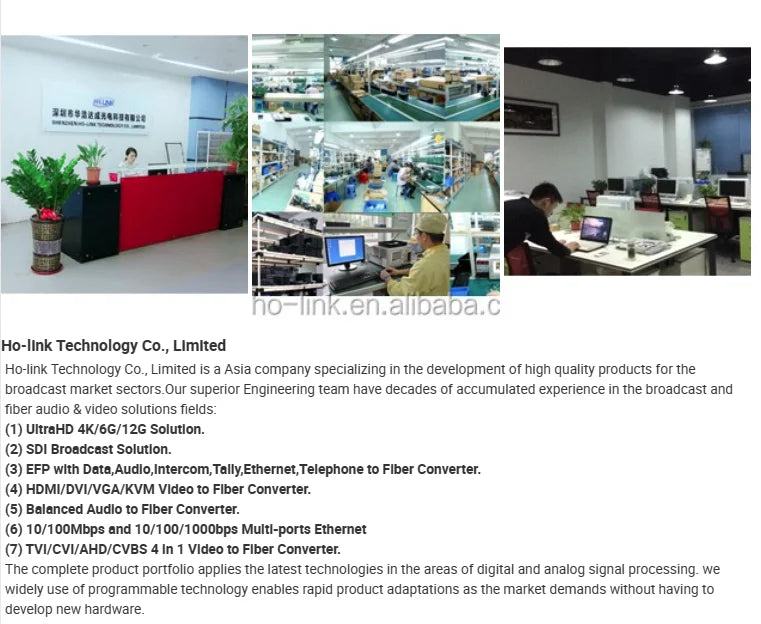 12G Fiber Optic SDI Transmission Remote Control System, with Optoelectronics Hybrid Transmit Signal and Power Supply, Outside Br Ai-TechWorld 