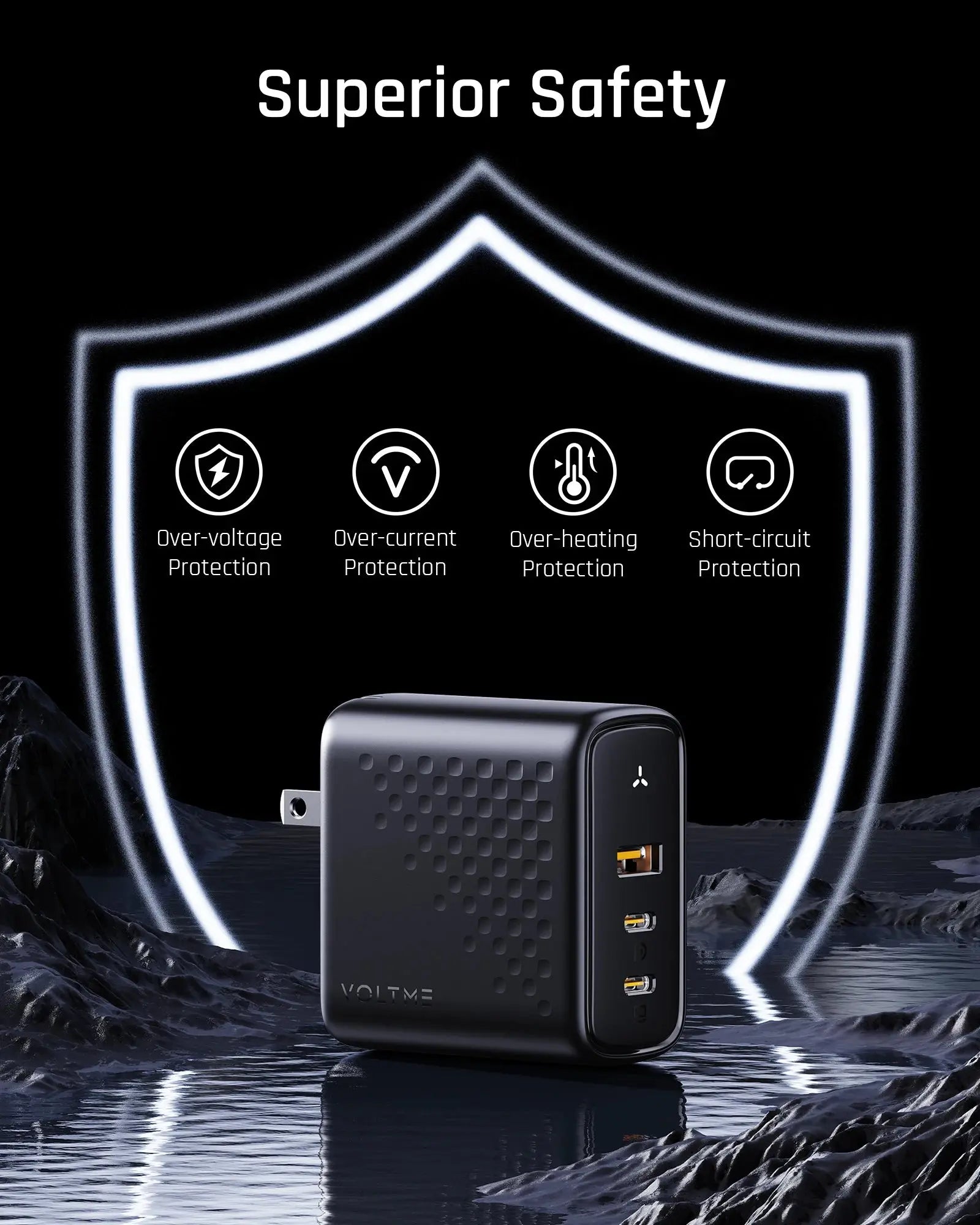 VOLTME 100W GaN Charger For Macbook Tablet USB Type C Charger Fast Charging Charger For iPhone 15 14 13 12 Quick Charge 4.0 3.0 Ai-TechWorld 