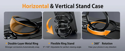 Eary for Samsung Galaxy Z Fold 6 5 Case with Magnetic Stand Magsafe Protective Cover Metals Frameless Bumper Wireless Charging Ai-TechWorld 