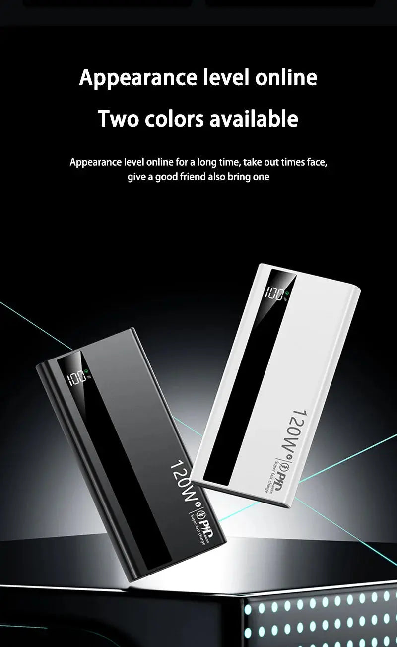 Xiaomi 500000mAh High Capacity PowerBank 120W Super Fast Charging Portable External Battery Powerbank for iphone Huawei Ai-TechWorld 