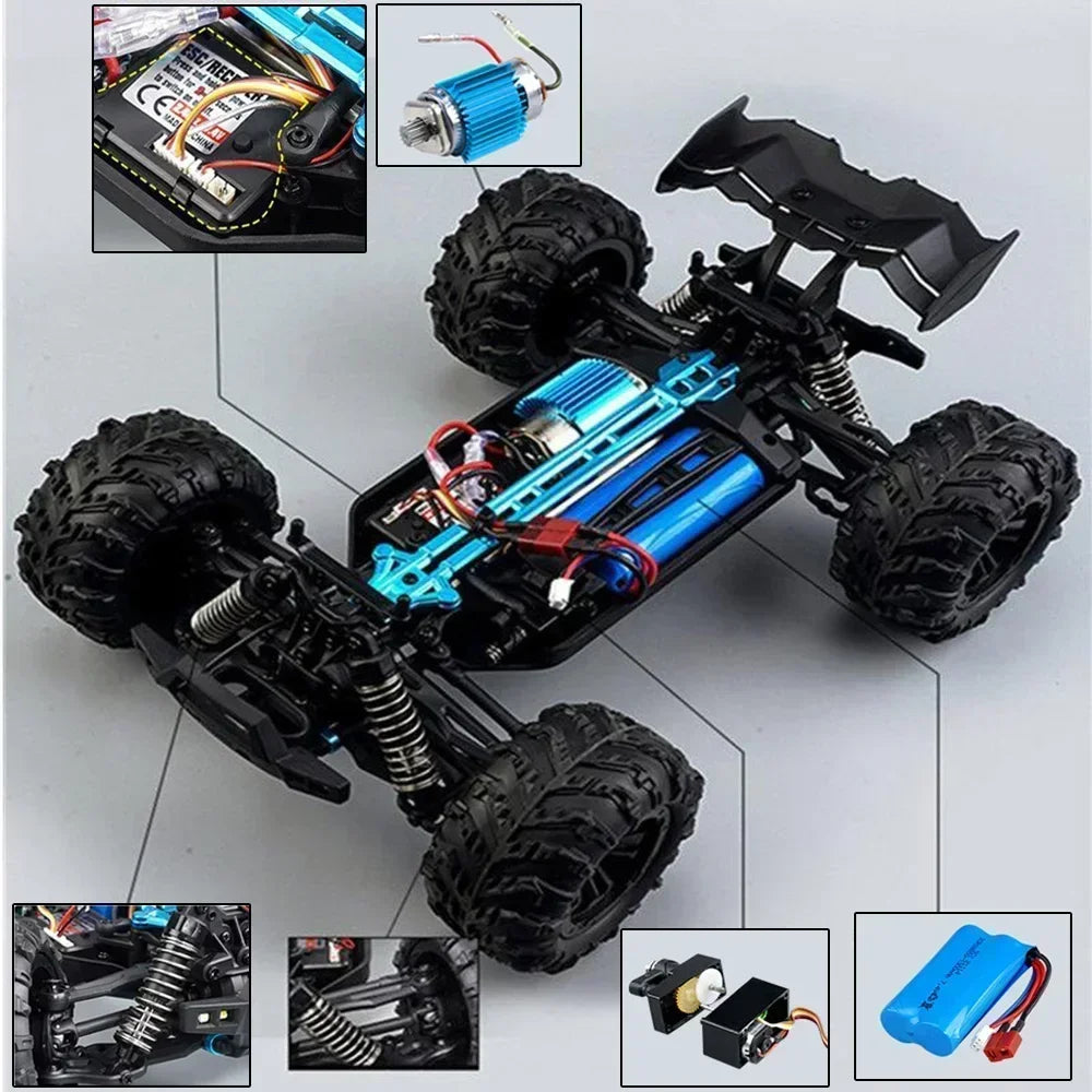 WLtoys 1:16 Scale Large RC Car 50km/h High Speed 4WD Children Toy for Boys Remote Control Car 2.4G Off Road Monster Truck RC Toy Ai-TechWorld 