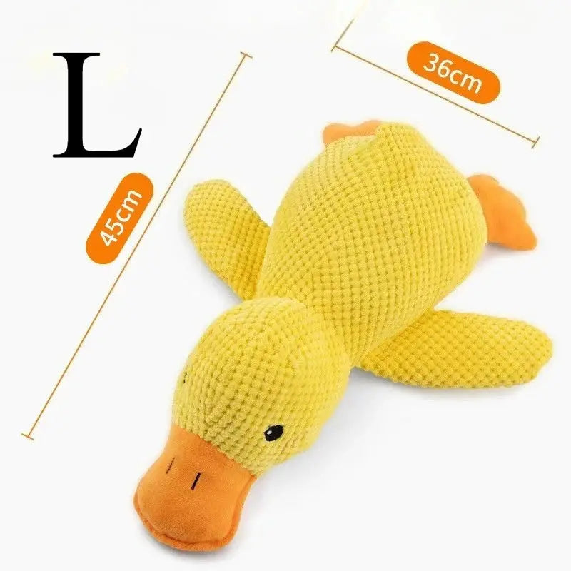 Plush Companion Sleeping Duck Dog Toys for Small Large Dogs Bite Resistant Teeth Grinding Sound Relief Duck Sound Toy Ai-TechWorld 