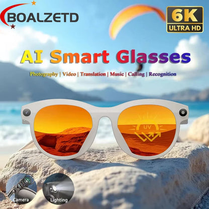 2025Xiaomi Mijia 4K HD Color Changing AI Smart Glasses Chat HD Camera Bluetooth Call Voice Assistant Control Smart Glasses Gift Ai-TechWorld 