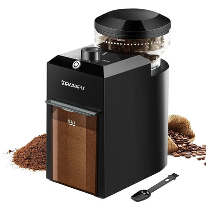 Automatic Burr Mill Coffee Grinder Electric Coffee Bean Grinding With 28 Adjustable Gears for Espresso French Press Drip Coffee Ai-TechWorld 