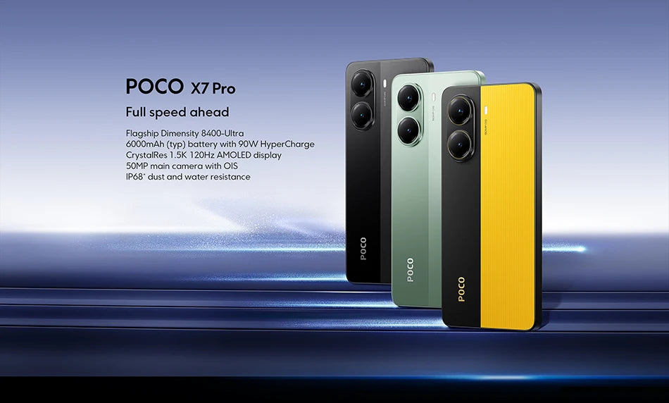 【Brand+】POCO X7 Pro Smartphone Dimensity 8400-Ultra 6000mAh 90W HyperCharge 6.67" AMOLED display NFC Xiaomi HyperOS 2 Ai-TechWorld 