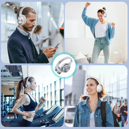 Siindoo JH-ANC805B Active Noise Cancelling Wireless Headphones Over Ear with Mic BT 5.3 HiFi Stereo Headset Deep Bass for PC TV Ai-TechWorld 