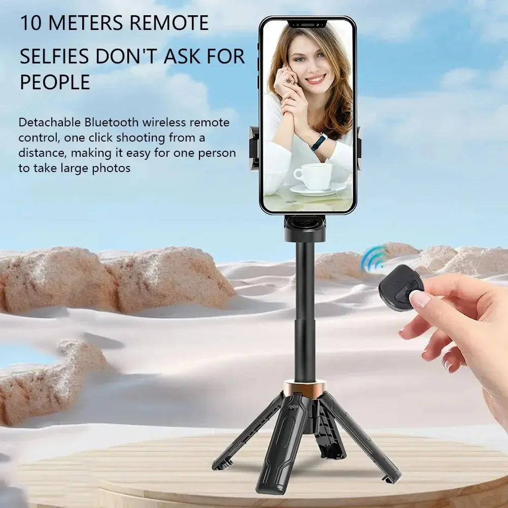 Super Mini Selfie Stick Portable Phone Holder Shooting Aid Versatile Integrated Design Bluetooth Remote For Live Broadcas Ai-TechWorld 