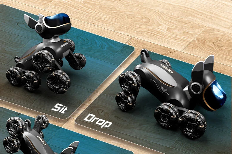 2025 NEW DWI Eight Wheeled Stunt Dog 2.4G Remote Control Intelligent Swing Arm Drift Robot Dog Climbing Car Children's Gift Toy Ai-TechWorld 