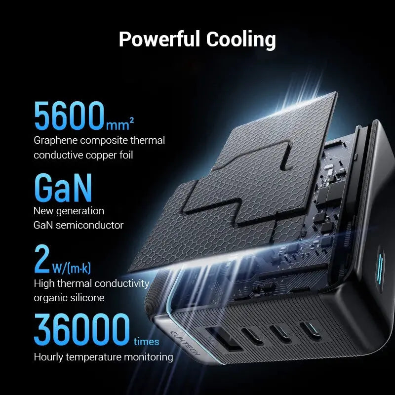 CUKTECH 10 GaN Super Charger Ultra 120W 100W MAX 4 Ports USB-C Charger For Xiaomi Samsung iPhone MacBook Laptop Ai-TechWorld 