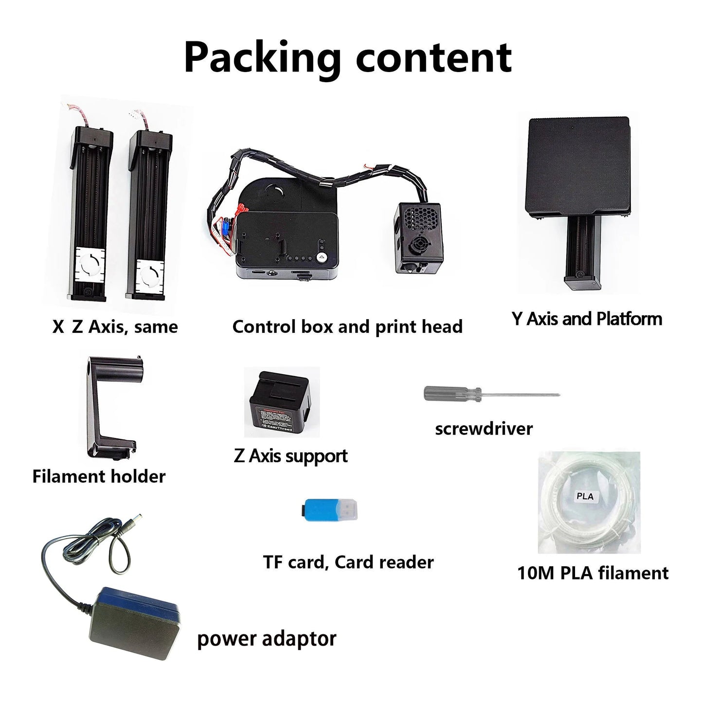 EasyThreed 3D Printer  Entry Level  Compatible with PLA TPU 1.75mm Filament  include Power Adaptor. Ai-TechWorld 