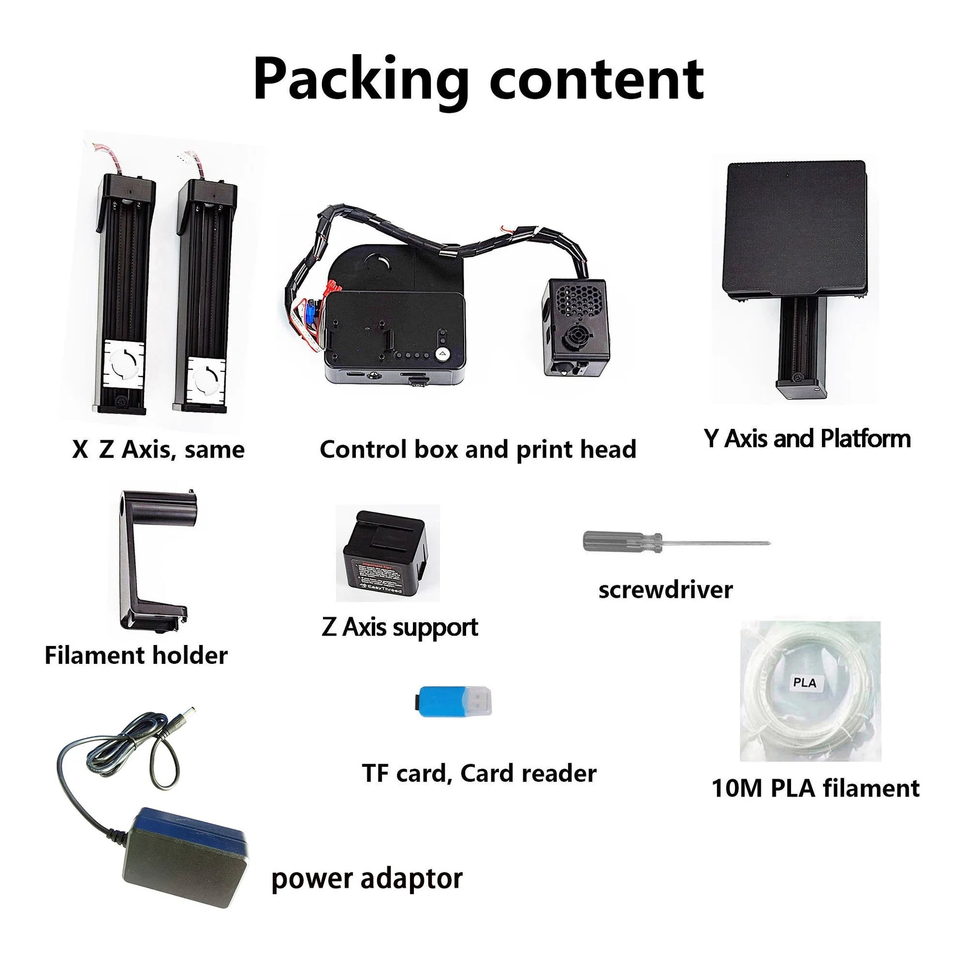 EasyThreed 3D Printer  Entry Level  Compatible with PLA TPU 1.75mm Filament  include Power Adaptor. Ai-TechWorld 