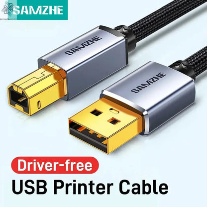 SAMZHE USB Printer Cable USB Type B Male to A Male USB 3.0 2.0 Cable for Canon Epson HP Printer DAC USB Printer Ai-TechWorld 