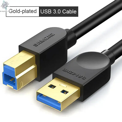 SAMZHE USB Printer Cable USB Type B Male to A Male USB 3.0 2.0 Cable for Canon Epson HP Printer DAC USB Printer Ai-TechWorld 
