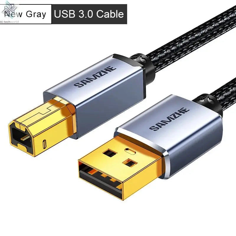 SAMZHE USB Printer Cable USB Type B Male to A Male USB 3.0 2.0 Cable for Canon Epson HP Printer DAC USB Printer Ai-TechWorld 