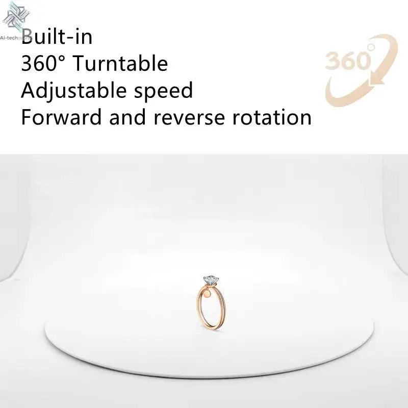 SANOTO Mini Photo Studio Photography Light Box Softbox Built-in Rotating Turntable For Jewelry Photography Video 3D Scanning Ai-TechWorld 