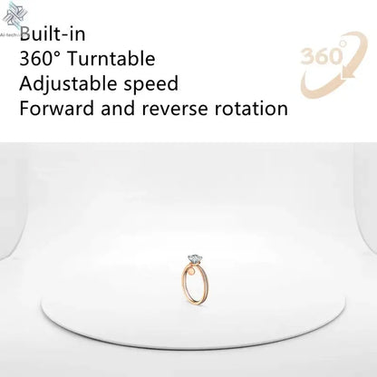 SANOTO Mini Photo Studio Photography Light Box Softbox Built-in Rotating Turntable For Jewelry Photography Video 3D Scanning Ai-TechWorld 
