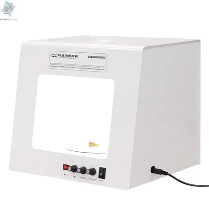 SANOTO Mini Photo Studio Photography Light Box Softbox Built-in Rotating Turntable For Jewelry Photography Video 3D Scanning Ai-TechWorld 