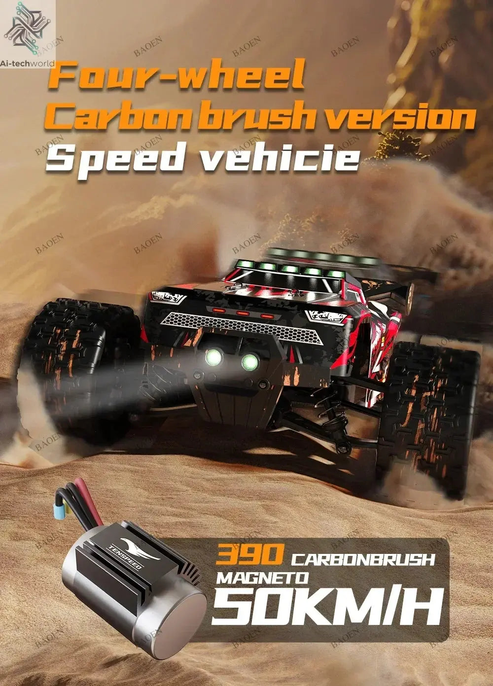 SCY9522PRO 85KM/H High Speed RC Car Brushless 4WD Off-Road Drift Remote Control Car 1:16 Professional Racing Cars SCY9522 50KM/H Ai-TechWorld 