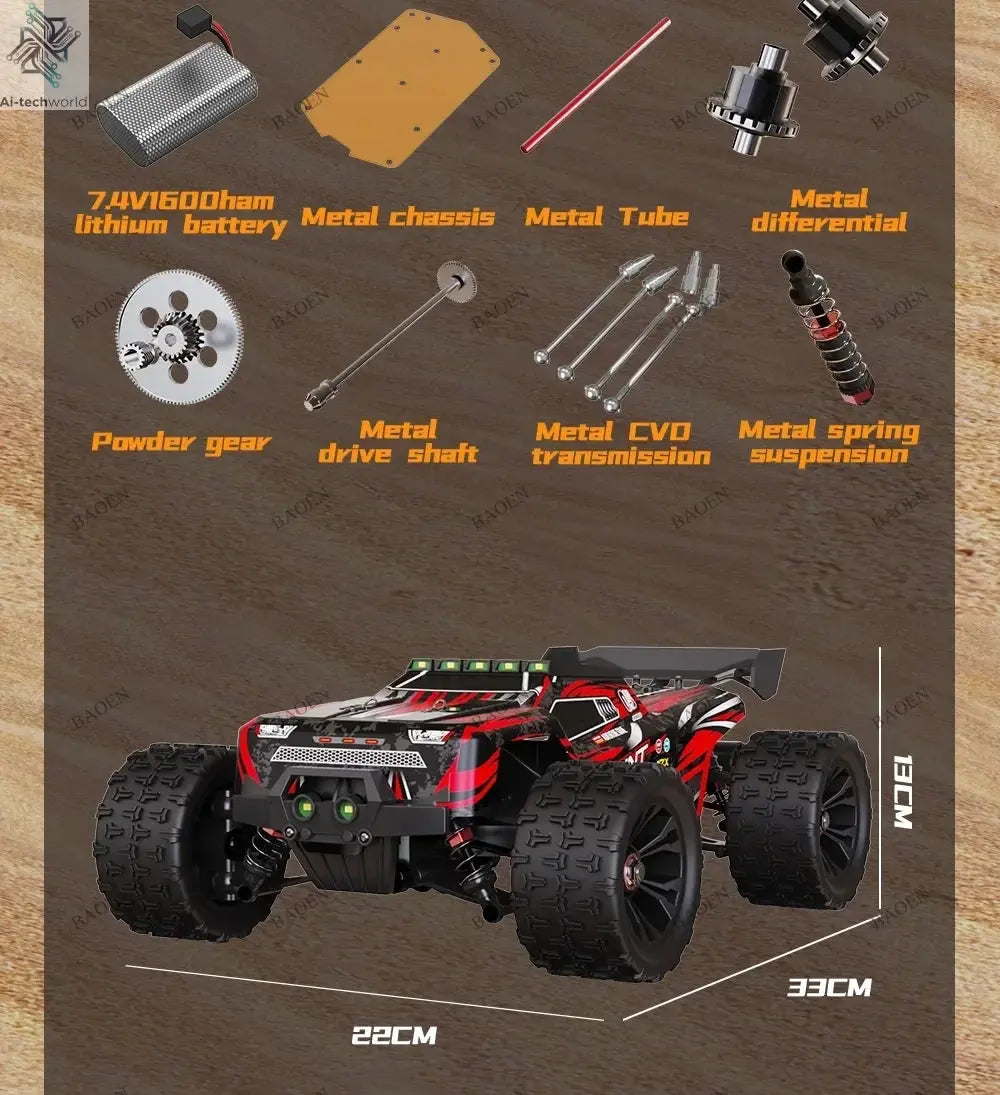 SCY9522PRO 85KM/H High Speed RC Car Brushless 4WD Off-Road Drift Remote Control Car 1:16 Professional Racing Cars SCY9522 50KM/H Ai-TechWorld 