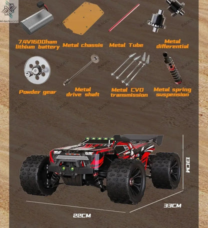 SCY9522PRO 85KM/H High Speed RC Car Brushless 4WD Off-Road Drift Remote Control Car 1:16 Professional Racing Cars SCY9522 50KM/H Ai-TechWorld 