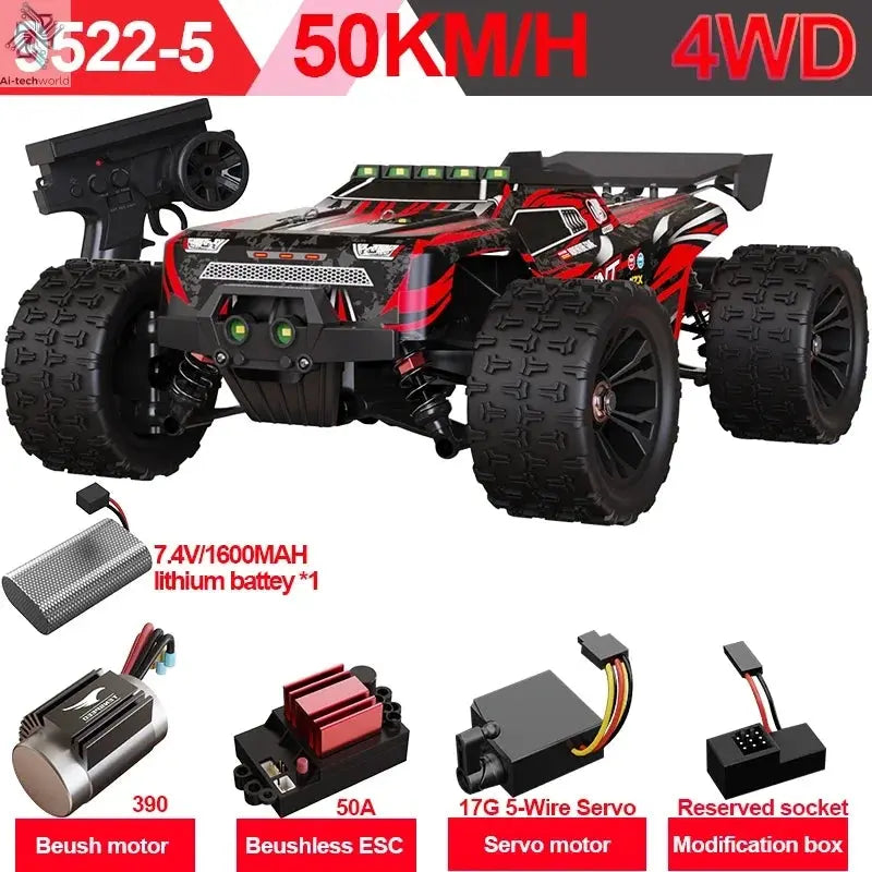 SCY9522PRO 85KM/H High Speed RC Car Brushless 4WD Off-Road Drift Remote Control Car 1:16 Professional Racing Cars SCY9522 50KM/H Ai-TechWorld 