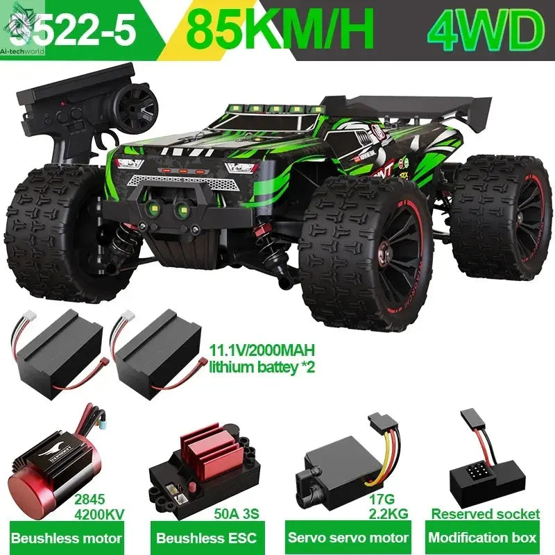 SCY9522PRO 85KM/H High Speed RC Car Brushless 4WD Off-Road Drift Remote Control Car 1:16 Professional Racing Cars SCY9522 50KM/H Ai-TechWorld 