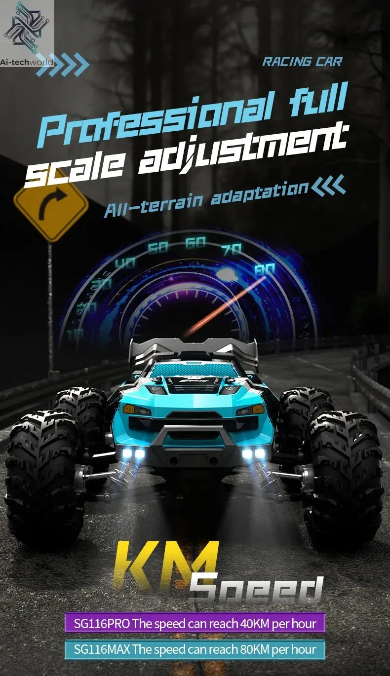 SG116 MAX 1:16 High Speed Drift Racing Car 80KM/H Brushless Motor 4WD SG316 MAX RC Off Road Car Monster Trucks Toy For Kids Gift Ai-TechWorld 