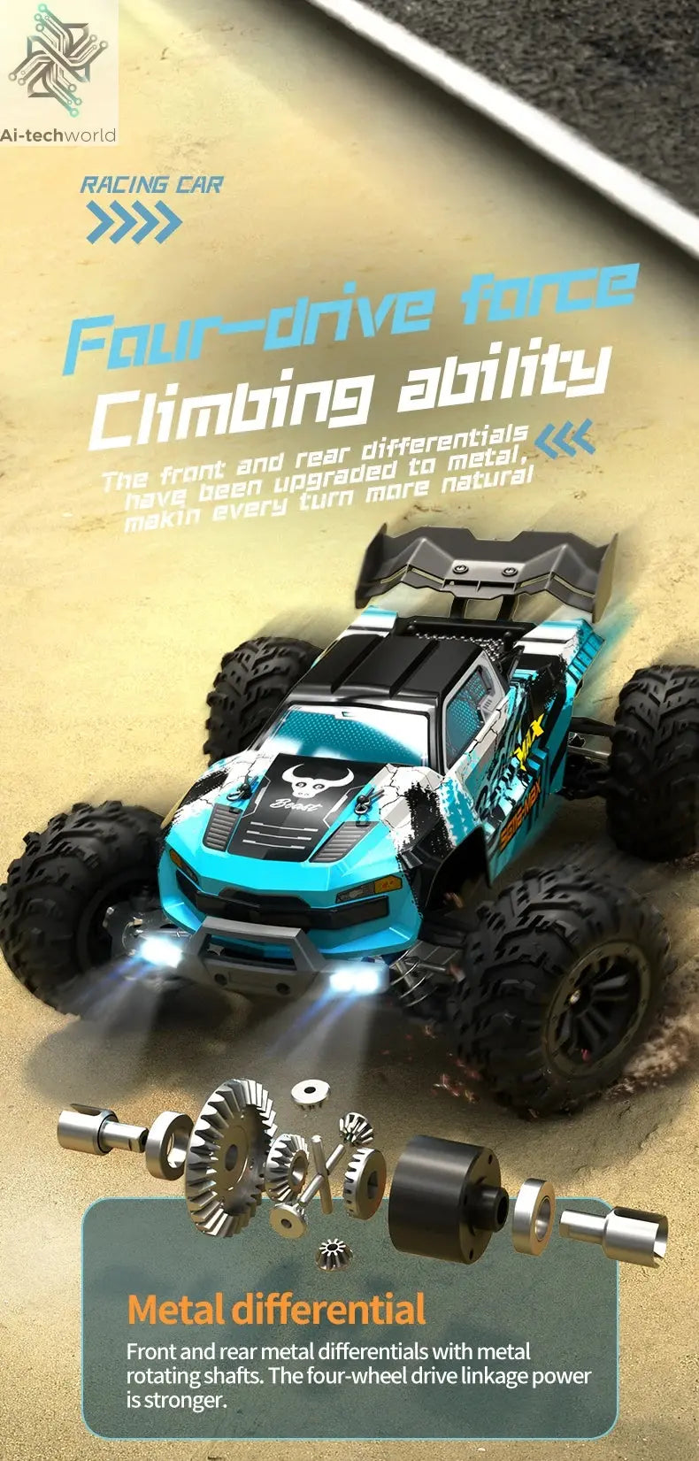 SG116 MAX 1:16 High Speed Drift Racing Car 80KM/H Brushless Motor 4WD SG316 MAX RC Off Road Car Monster Trucks Toy For Kids Gift Ai-TechWorld 