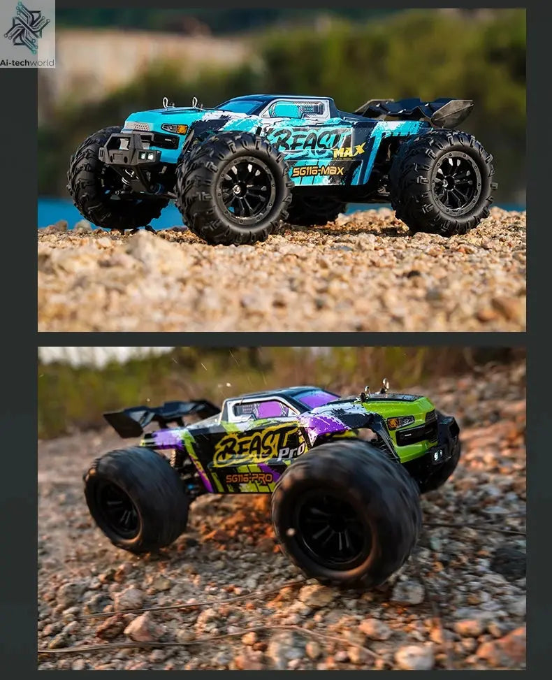 SG116 MAX 1:16 High Speed Drift Racing Car 80KM/H Brushless Motor 4WD SG316 MAX RC Off Road Car Monster Trucks Toy For Kids Gift Ai-TechWorld 