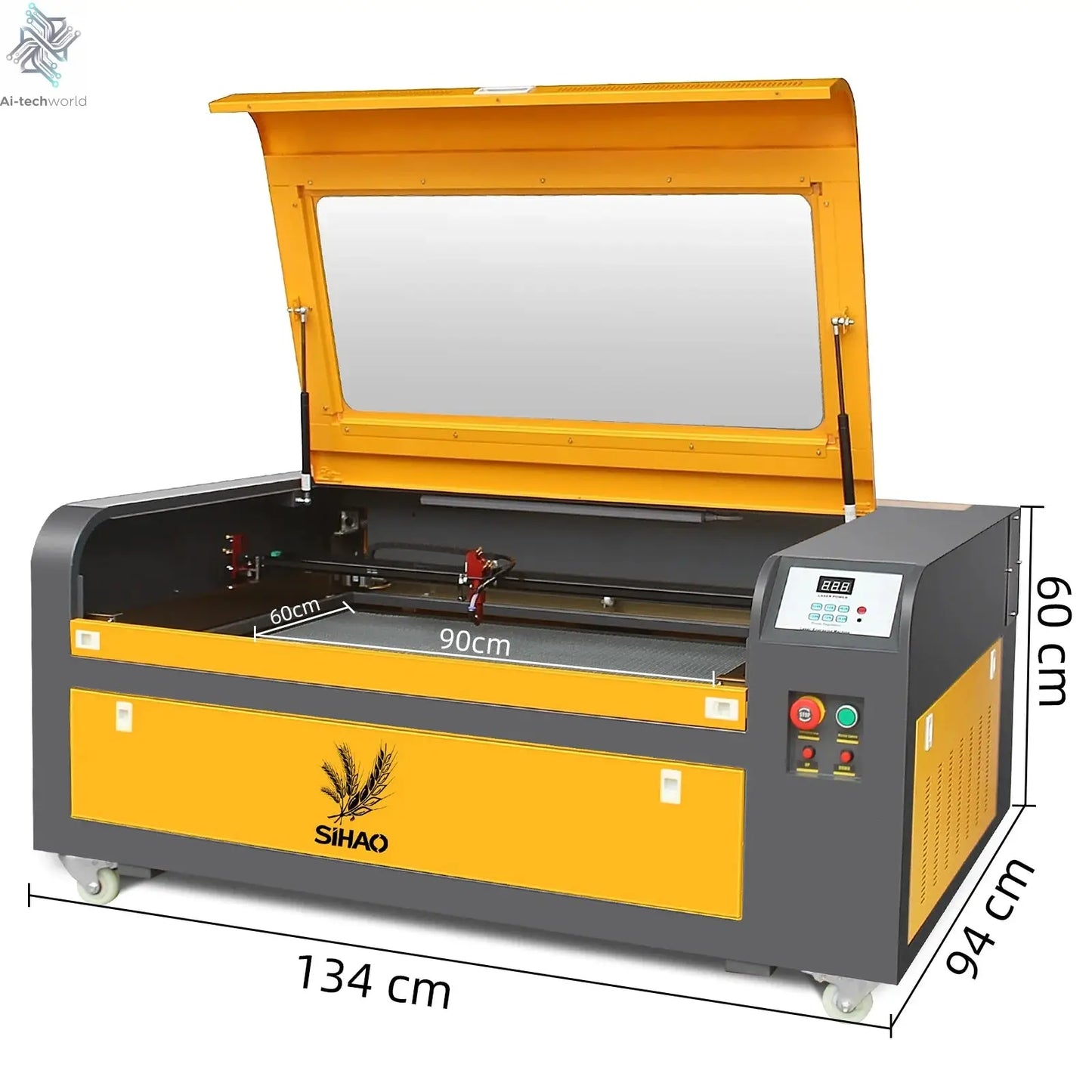 SIHAO 50W-100W CO₂ Laser Engraver with Large Work Area | Precision Cutting & Engraving for Wood, Acrylic, Glass, Leather Ai-TechWorld 
