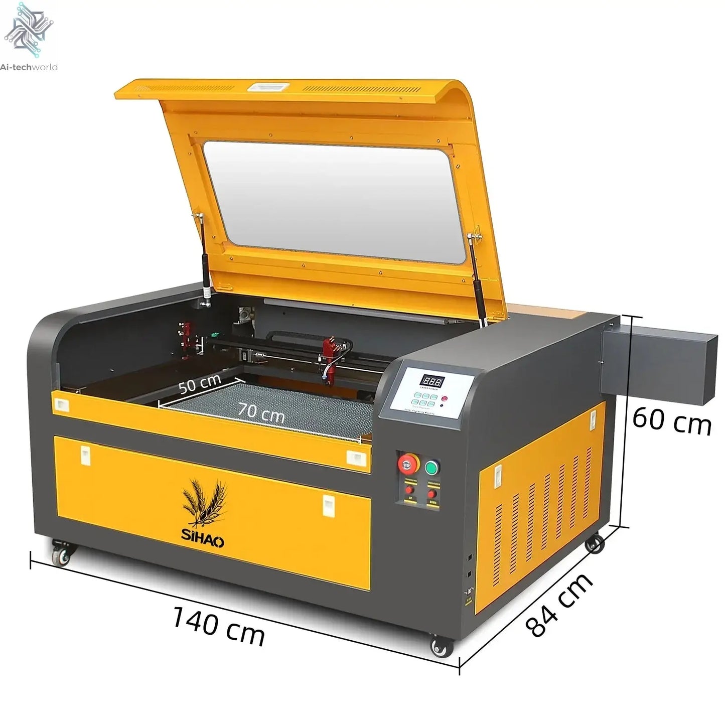 SIHAO 50W-100W CO₂ Laser Engraver with Large Work Area | Precision Cutting & Engraving for Wood, Acrylic, Glass, Leather Ai-TechWorld 
