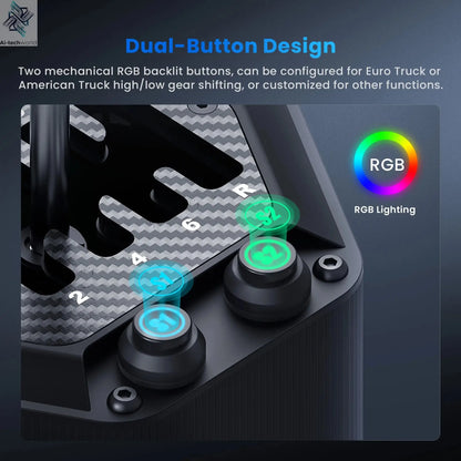 SIMSONN HS Pro Shifter Dual Mode Hybrid H-Pattern/Sequential Shifter with 6+R and 7+R Gears Ai-TechWorld 