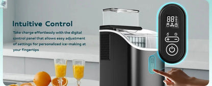 SIMZLIFE Ice Cube Maker Machine with External Water Tank 34Lbs, 16Pcs Ready in 13 Mins Auto-Cleaning for Home Kitchen Office Bar - Ai-TechWorld