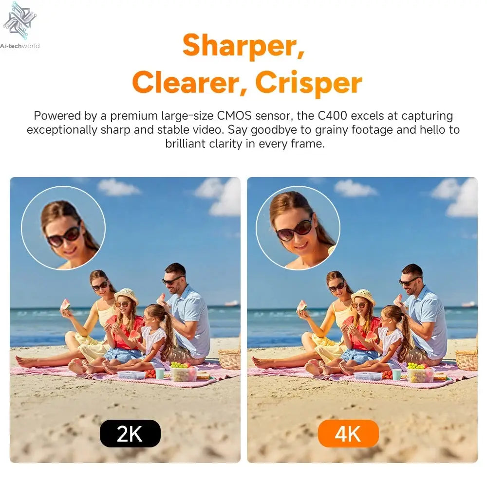 SJCAM C400 Action Camera Handheld Stabilized Night Vision Camera Vlog Outdoor Live Streaming Bike Mount Dashcam Sjcam Camera Ai-TechWorld 