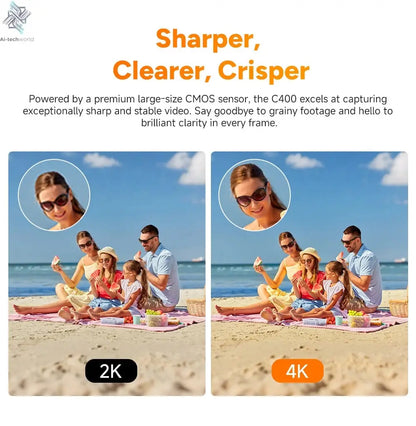 SJCAM C400 Action Camera Handheld Stabilized Night Vision Camera Vlog Outdoor Live Streaming Bike Mount Dashcam Sjcam Camera Ai-TechWorld 