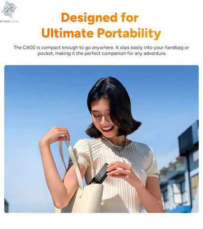 SJCAM C400 Action Camera Handheld Stabilized Night Vision Camera Vlog Outdoor Live Streaming Bike Mount Dashcam Sjcam Camera Ai-TechWorld 