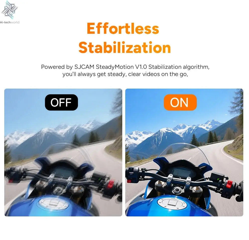 SJCAM C400 Action Camera Handheld Stabilized Night Vision Camera Vlog Outdoor Live Streaming Bike Mount Dashcam Sjcam Camera Ai-TechWorld 