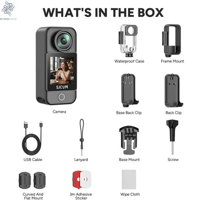 SJCAM C400 Action Camera Handheld Stabilized Night Vision Camera Vlog Outdoor Live Streaming Bike Mount Dashcam Sjcam Camera Ai-TechWorld 