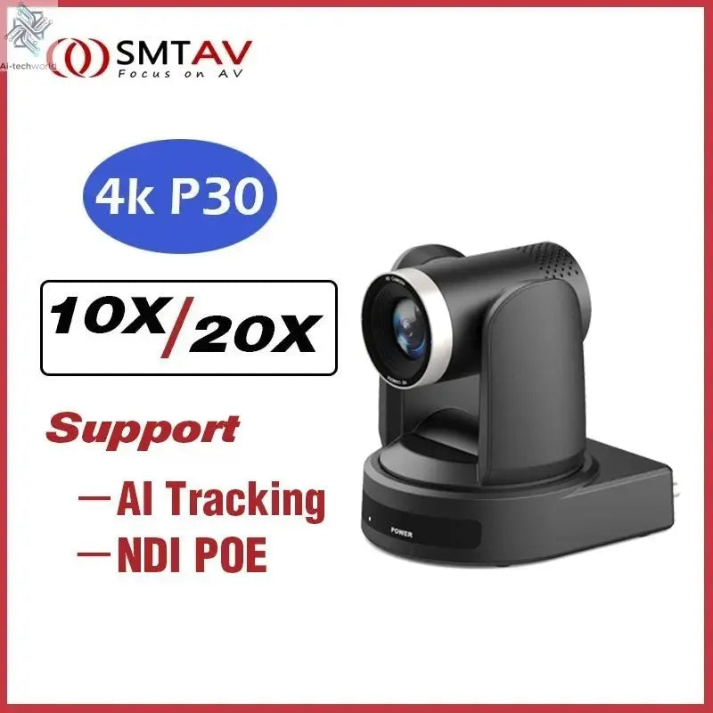 SMTAV 1080P 4K SDI PTZ Camera 10X 20X Zoom HDMI IP Live Streaming Camera Support POE Conference Camera for Church Meeting - Ai - TechWorld
