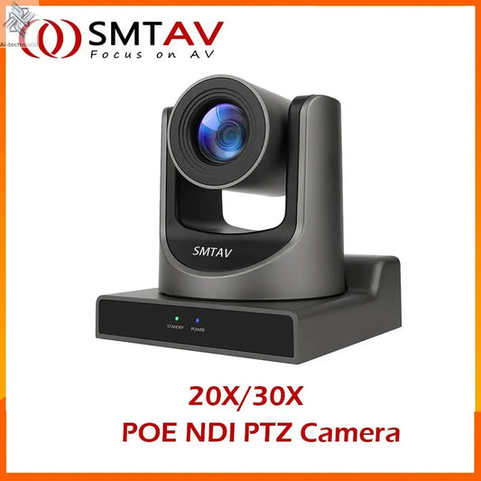 SMTAV AI Tracking NDI|HX Ptz Camera 20x 30x Video conference camera with POE HDMI SDI USB output ptz Church Broadcasting - Ai - TechWorld