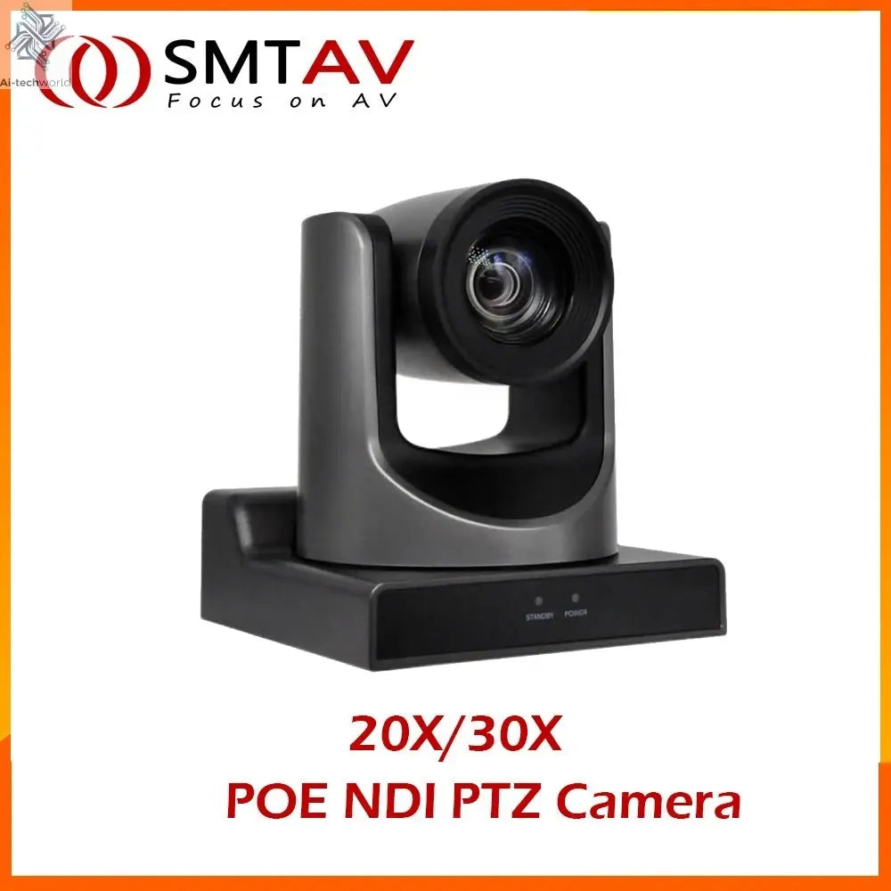 SMTAV New AI Tracking Camera POE NDI SDI PTZ Camera 30x + 8x Zoom Live Streaming Camera NDI HX 4.5 for Church Business Meeting - Ai - TechWorld