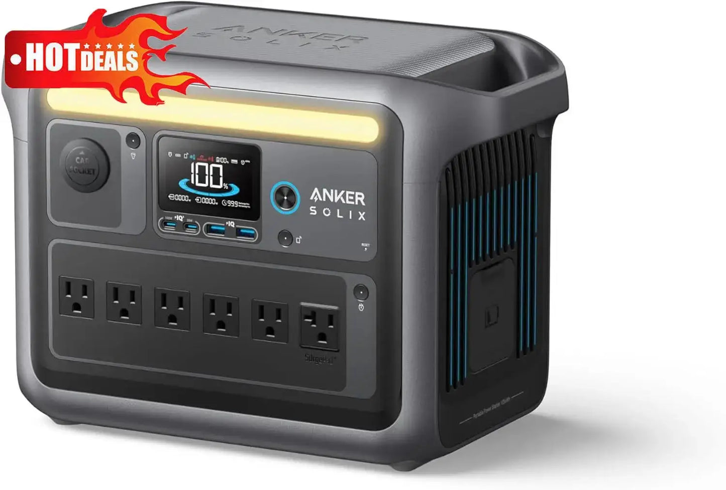 SOLIX C1000 Portable Power Station, 1800W (Peak 2400W) Solar Generator, Full Charge in 58 Min, 1056wh LiFePO4 Battery Ai-TechWorld 