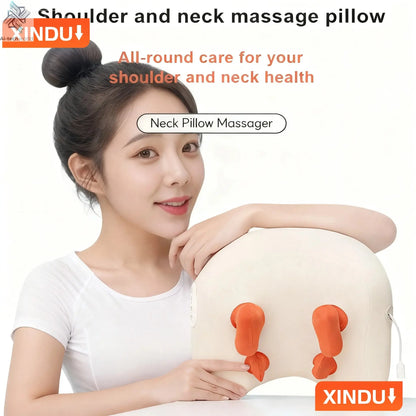 SPA Portable Pillow Massager Lazy Person Leading Shoulder Professional Super Strong Neck Massage Wireless Warm Pillow Type Massa - Ai-TechWorld