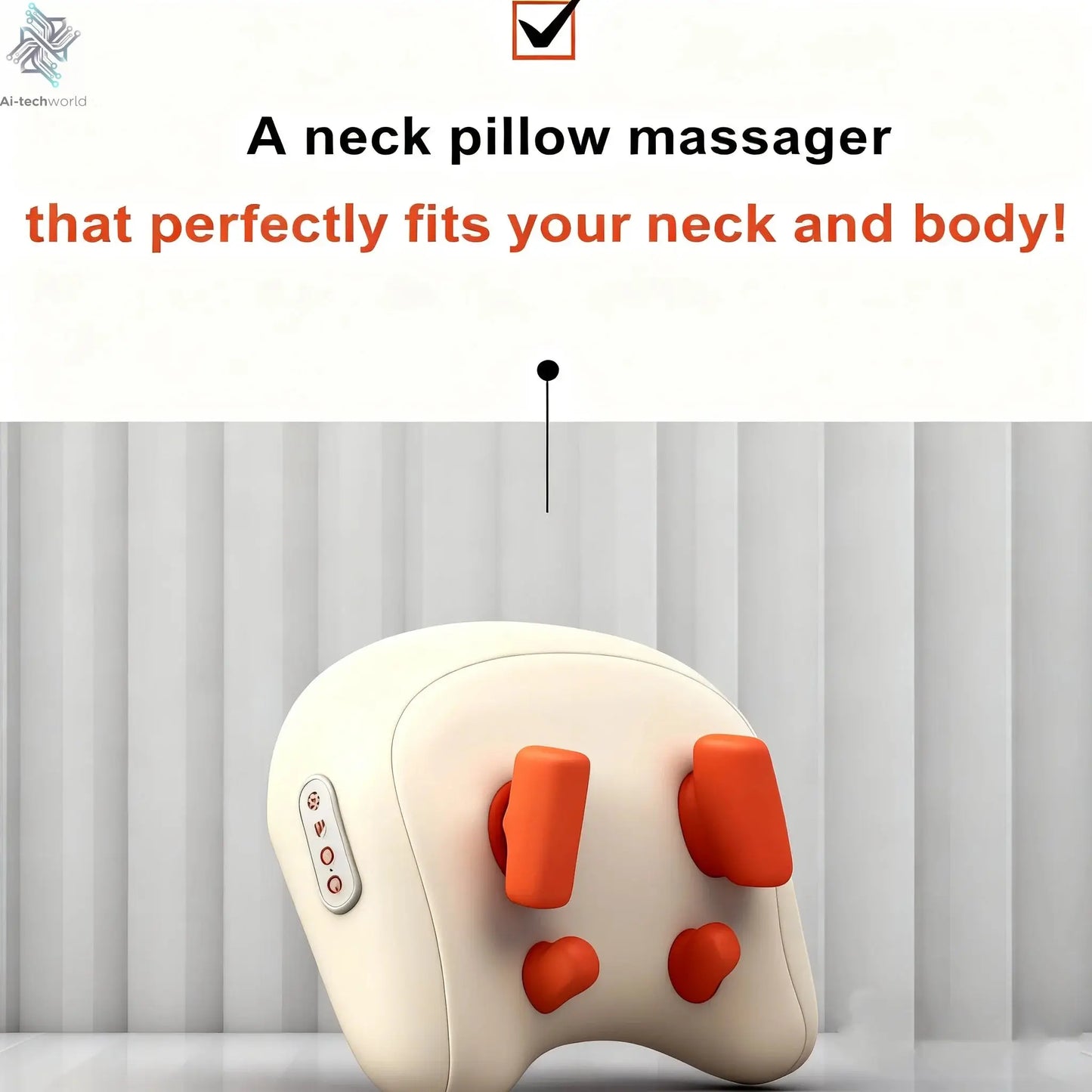 SPA Portable Pillow Massager Lazy Person Leading Shoulder Professional Super Strong Neck Massage Wireless Warm Pillow Type Massa - Ai-TechWorld