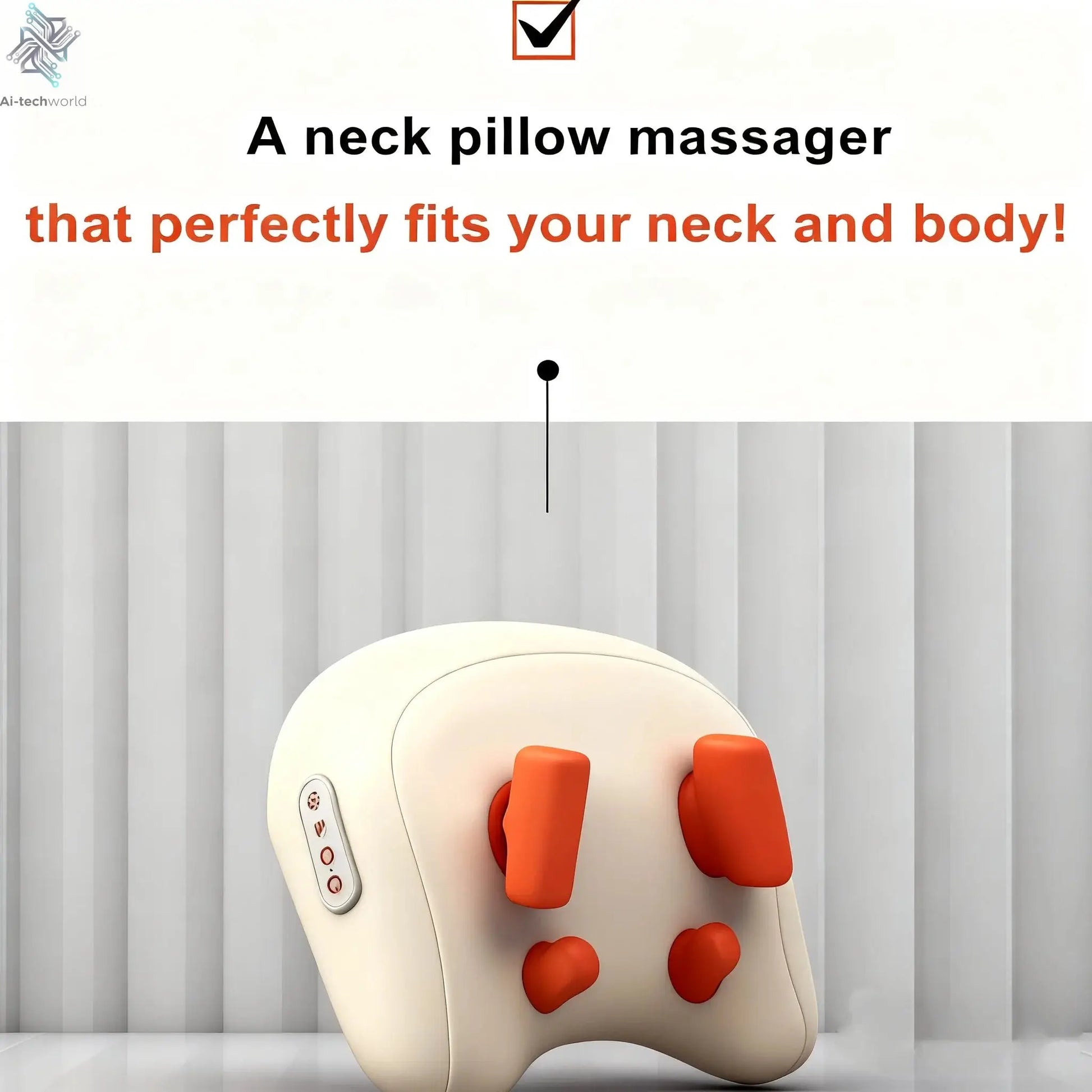 SPA Portable Pillow Massager Lazy Person Leading Shoulder Professional Super Strong Neck Massage Wireless Warm Pillow Type Massa - Ai-TechWorld