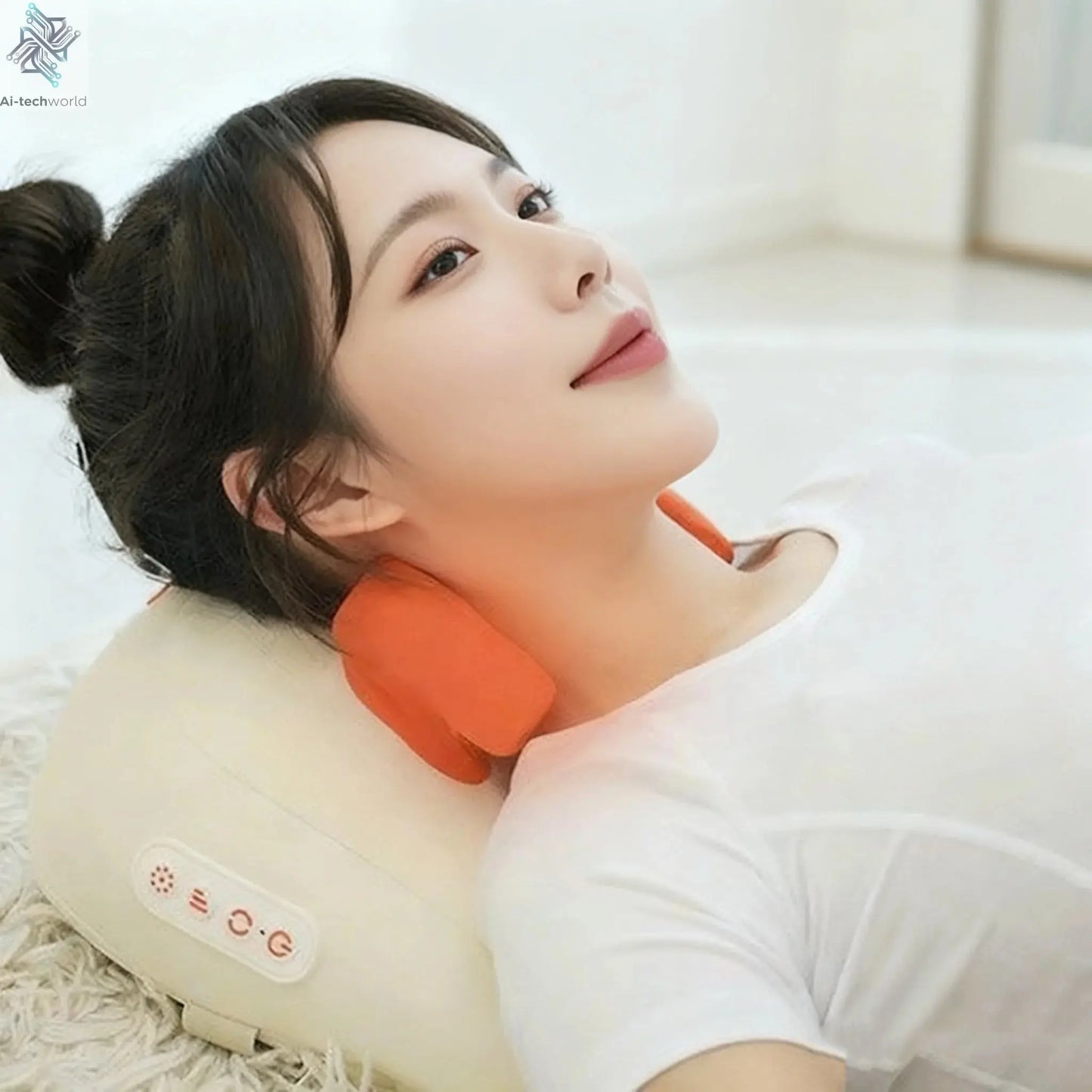 SPA Portable Pillow Massager Lazy Person Leading Shoulder Professional Super Strong Neck Massage Wireless Warm Pillow Type Massa - Ai-TechWorld