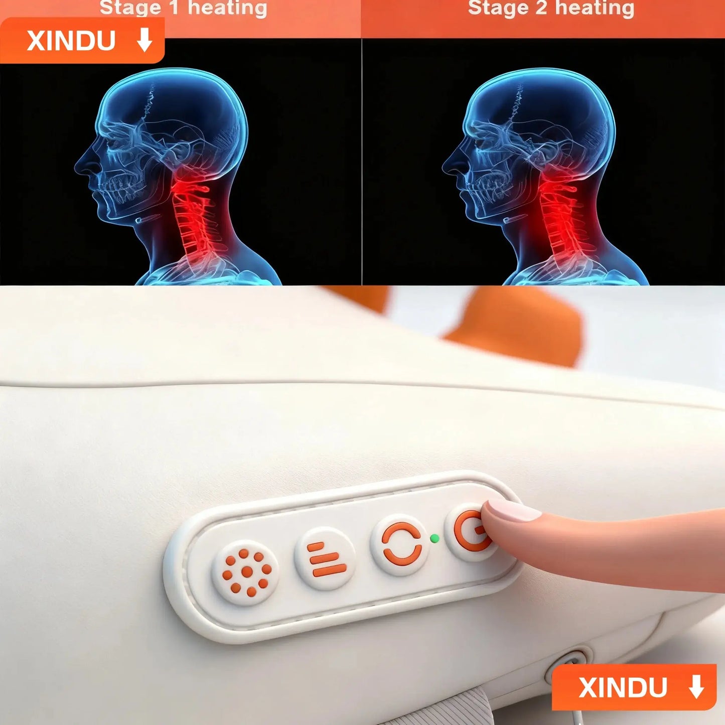 SPA Portable Pillow Massager Lazy Person Leading Shoulder Professional Super Strong Neck Massage Wireless Warm Pillow Type Massa - Ai-TechWorld