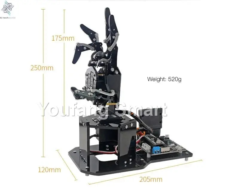 STEM For Arduino STM32 Bionic Robot Palm Hand Manipulator Open Source Code 5 Hands Educational Kit with Ps2/Somatosensory Gloves Ai-TechWorld 