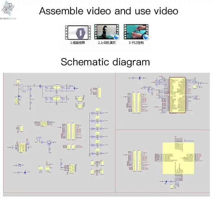 STEM For Arduino STM32 Bionic Robot Palm Hand Manipulator Open Source Code 5 Hands Educational Kit with Ps2/Somatosensory Gloves Ai-TechWorld 
