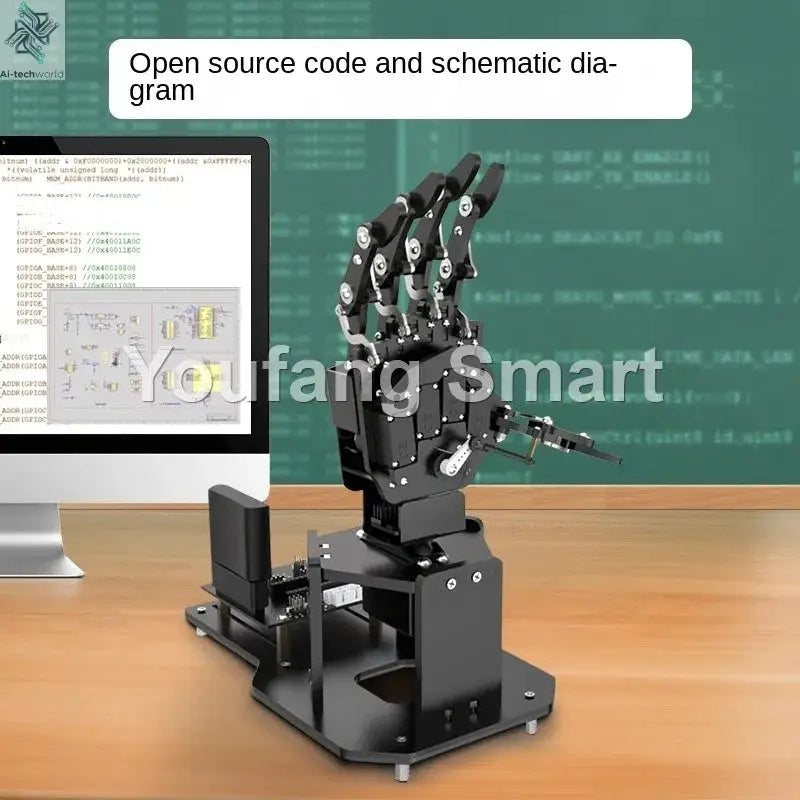STEM For Arduino STM32 Bionic Robot Palm Hand Manipulator Open Source Code 5 Hands Educational Kit with Ps2/Somatosensory Gloves Ai-TechWorld 